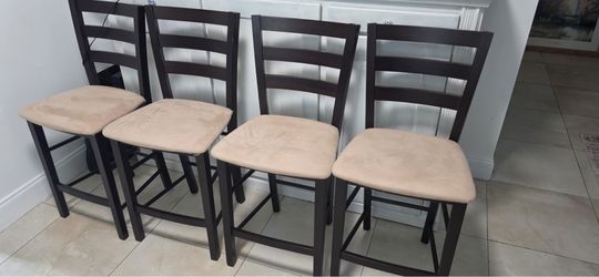 Set of 4 Counter Height Chairs – Coaster Fine Furniture (Cappuccino)