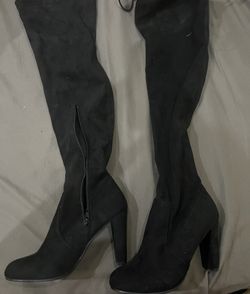 Black Knee High Boots 