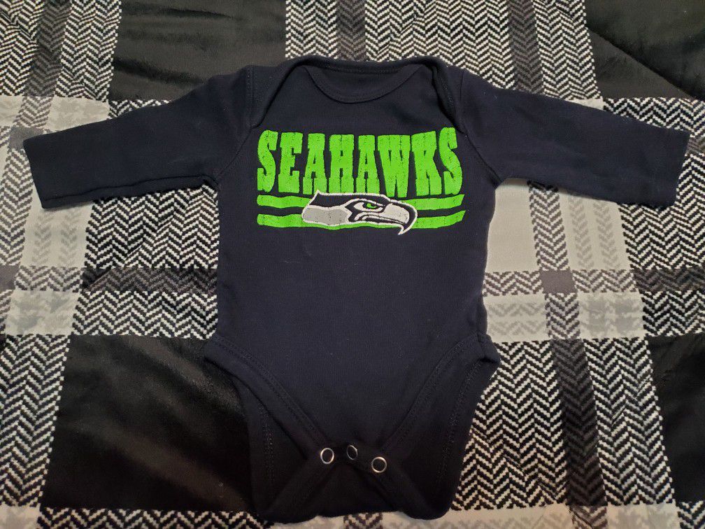 NFL Team Baby Seahawks Onesie. 0-3Months