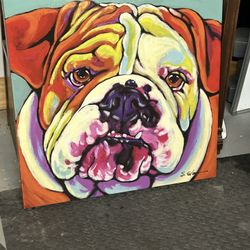 Bull Dog Painting 