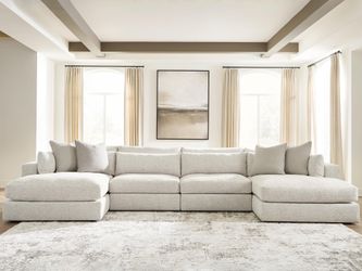 Ashbourne Estate Snowstone 4-Piece Double Chaise Sectional (Online Special Price)