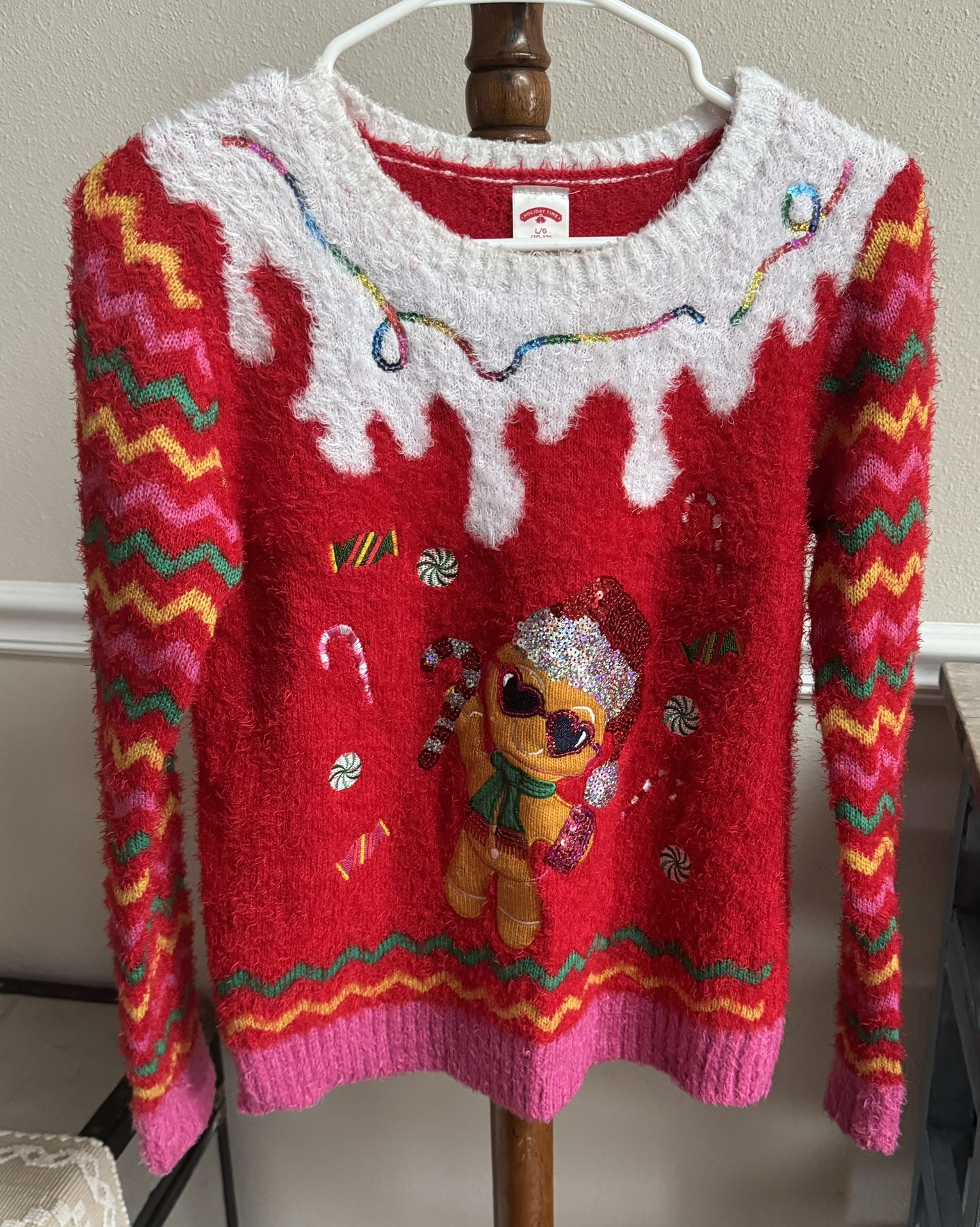 Child Ugly Christmas Sweater size L 10-12 just $7 xox