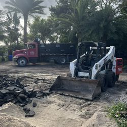 Asphalt Demolicion Truck Bobcat Excavation 