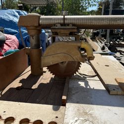 Vintage Solid Craftsman Radial Saw With Work Table