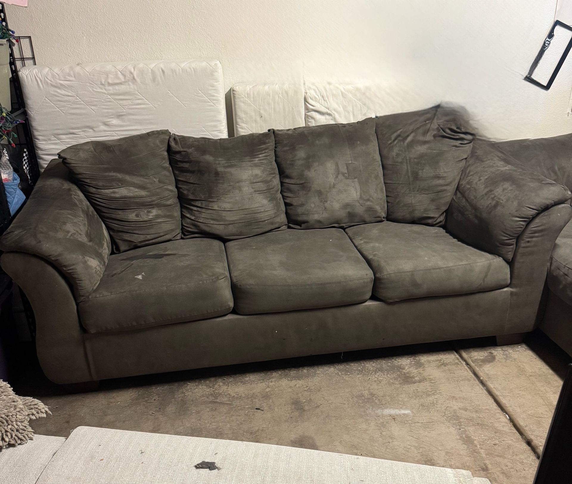 Used Microfiber Couch & Loveseat