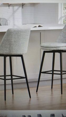 Spruce & Spring Mid-Century Upholstered counter Height swivel bar stools