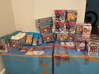NBA NFL trading cards sealed boxes