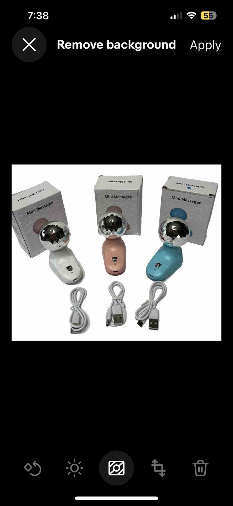 3x Mini Massager Pink/blue Deep Relaxation And Stress Relief 6 Velocities, 82x50x88mm, 96g, sub charging cable, 6 different speeds, Carry wit