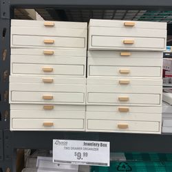White Two Drawer Organizer/Jewelry Box