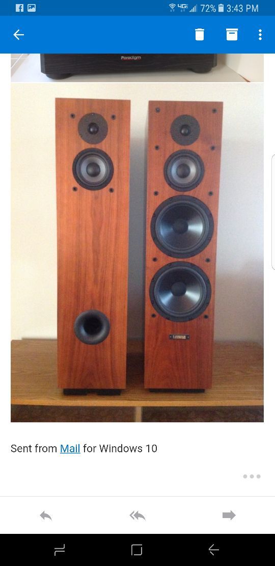 Cambridge soundworks tower bi-polar floor speakers