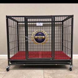Dog Cage Kennel Size 37 Folding Medium With Grid & Tray 