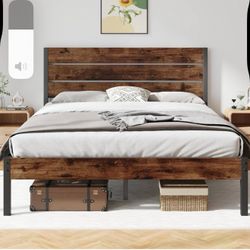 🔥Brand new in Box 🔥Queen Bed Frame with Headboard and Footboard, with Under Bed Storage, All-Metal Support System, No Box Spring Needed, Easy Assemb