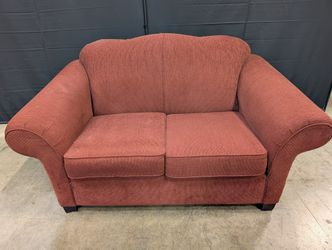 Compact Terracotta Two-Seater Sofa