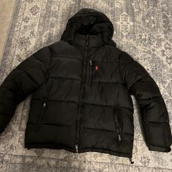 Polo Ralph Lauren Black puffer jacket Size L 
