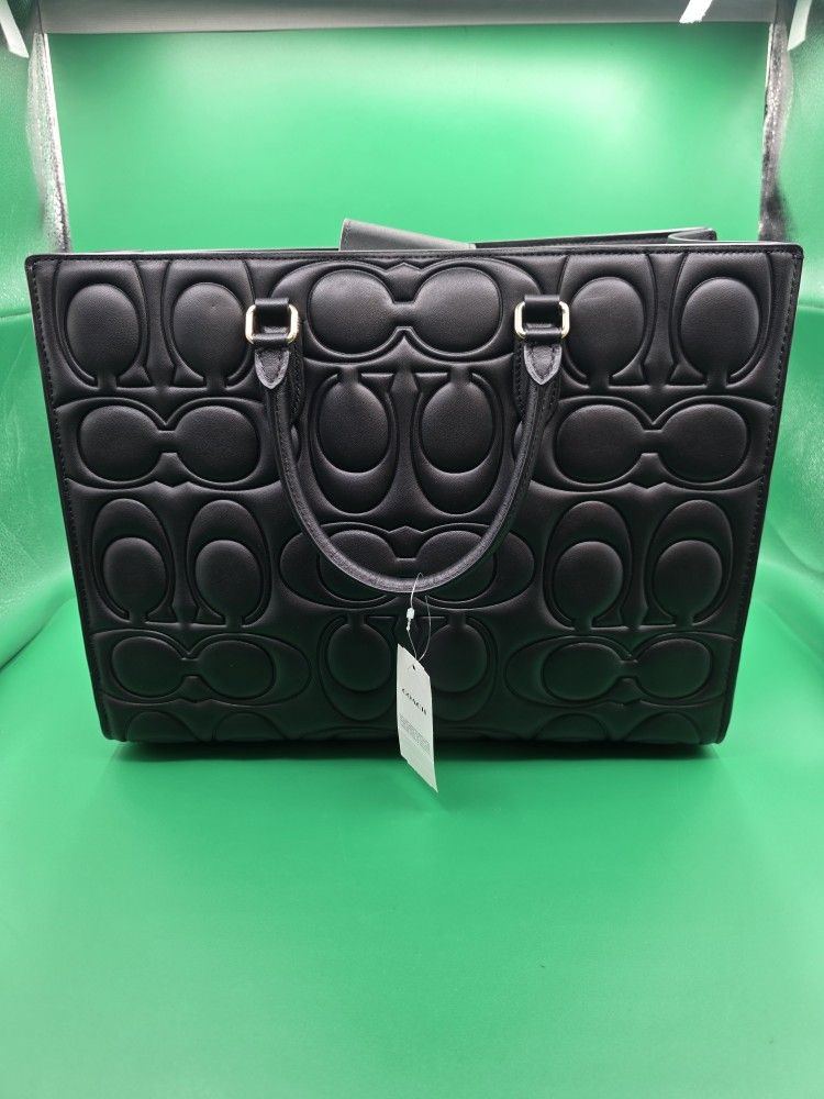 Coach Maggie Signature Quilted Leather Tote Bag (CY672)