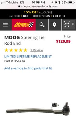 Tie rod 99 ford 250/350