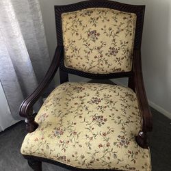 Chair Wood And Upholstered 