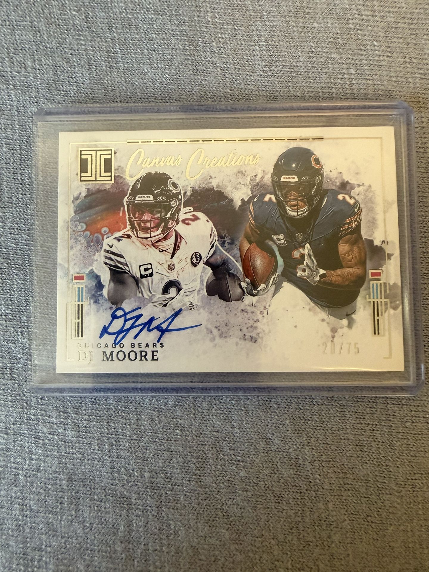 2025 Impeccable DJ MOORE Canvas Creations Auto (On Card) /75 - BEARS