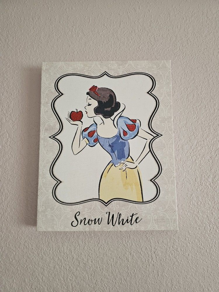 Disney Princess Canvas-set Of 4