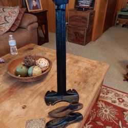 Vintage Cast Iron https://offerup.co/faYXKzQFnY?$deeplink_path=/redirect/. Cobblers Anvil Stand & WHHS L23 Shoe Form