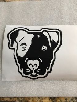 Pit bull vinyl decal