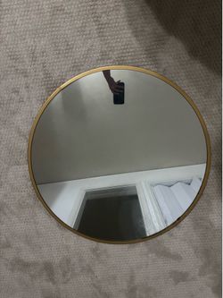 Large gold mirror