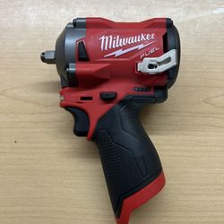 Milwaukee Fuel M12 3/8 Stubby Wrench (tool Only) 