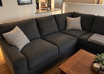 Gray modular sectional sofa couch