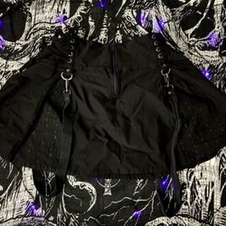 Killstar Sinister Scouts Bondage Mini Skirt