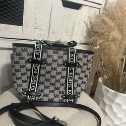 Michael Kors Black and Cream Tote Bag