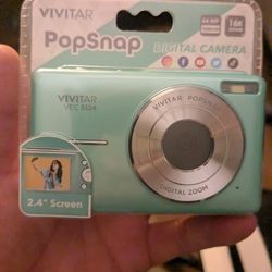 Vivitar Popnap Digital Camera, Green, 16X Zoom, 1080p, Micro SD, Single Pack
