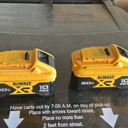 Dewalt 10 Amp Hour Batteries
