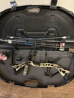 Compound Bow with Case and Arrows