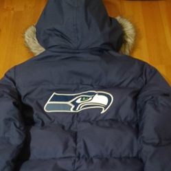 Excellent Vintage Condition Reebok Seattle Seahawks Winter Jacket Women's Medium 