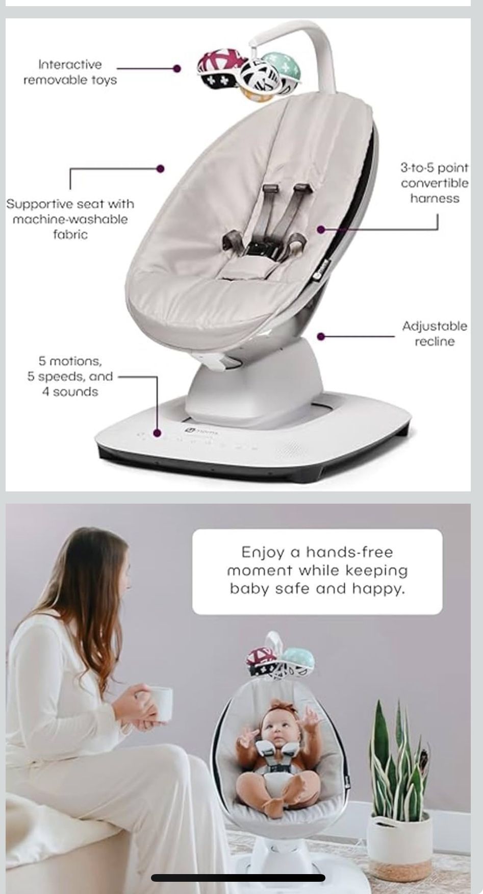 4moms MamaRoo Baby Swing For Sale