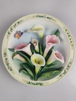 Easter Wall Mount Lilies Collectable Plate. The Galilee Garden Limited Edition