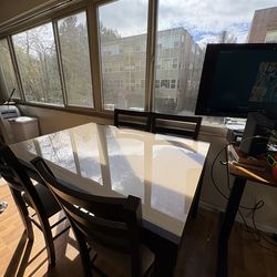 Moving Sale!! Designer Italian Extendable Dining Table + Chairs