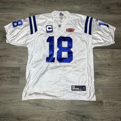 Colts Payton Manning NWT Super Bowl XLIV CAPTAIN Patch Jersey Size 52