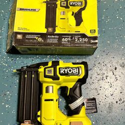 RYOBI ONE+ HP 18V 18-Gauge Brushless Cordless AirStrike Brad Nailer (Tool Only)  ONE+ HP Brushless Motor Technology delivers 60% more power and the ab