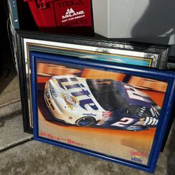 Miller Lite Race Beer Bar Mirror Man Cave 