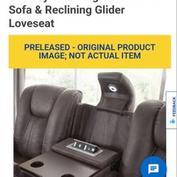 Cowboy Reclining Transformer Sofa & Reclining Glider Loveseat