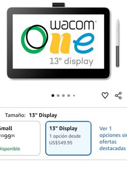 Wacom One 13 Touch Tablet for Drawing with Screen, Full 13.3" HD Laminated Touchscreen Digital Art Tablet with Creative Software and Training, Graphic