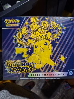 1 surging sparks clean no tears etb pokemon tcg sealed new