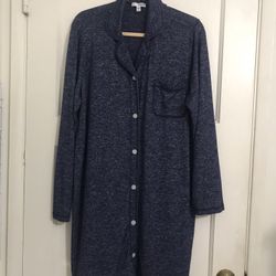 ✔️Sonoma Cozy Blue Button-Up Nightgown 🌹 