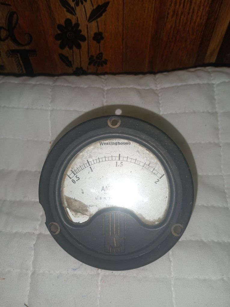 Vintage Westing House Radio Frequency RF Panel Meter For Sale.