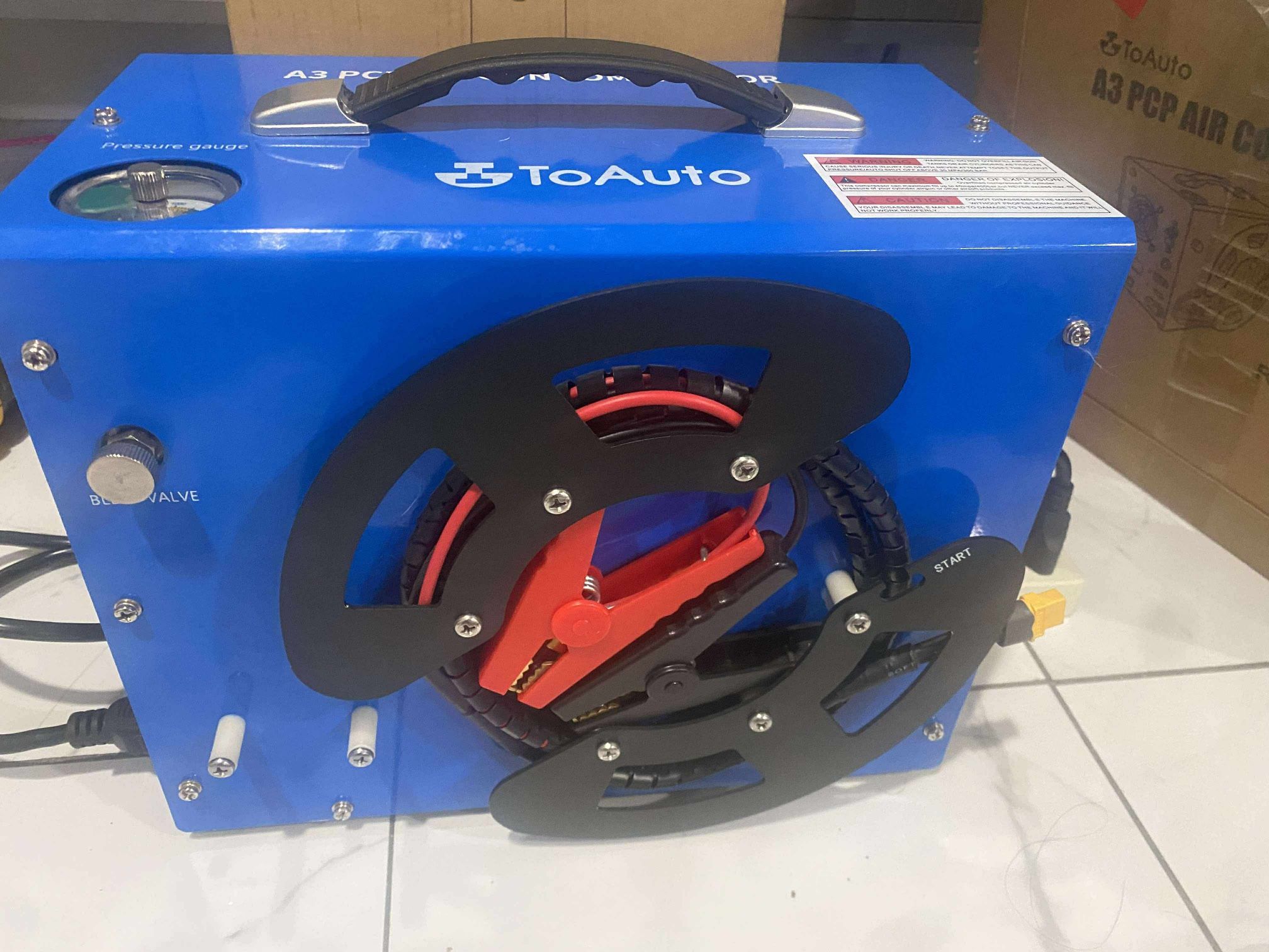 TOAUTO 30MPA 110V/12V Portable PCP Air Compressor for paintball Airgun Scuba car