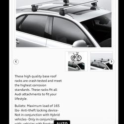 NEW GENUINE OEM AUDI Q5 SQ5 2013-2017 CARRIER ROOF RACK CROSS BARS