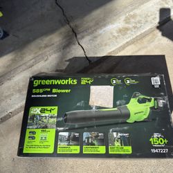Greenworks 24V (2 x 24V) 585 CFM 140 MPH Axial Leaf Blower with Charger New
