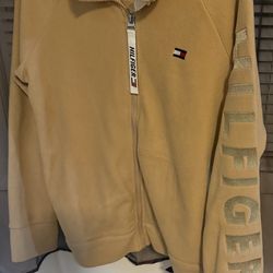 Tommy Hilfiger Women’s Zip-Up Fleece Jacket in Tan