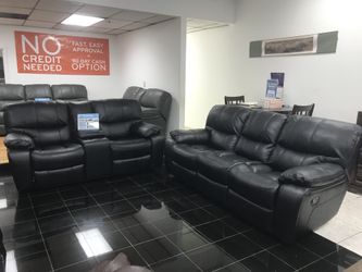 COMFY NEW MADRID RECLINING SOFA AND LOVESEAT ON SALE ONLY $999. FREE DELIVERY. NO CREDIT CHECK FINANCING